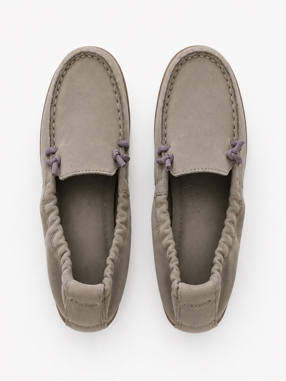Hush Puppies CEIL Grey Suede Mocc Slip-on Loafers, sz. 6